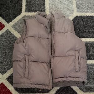 Stella Tweed Kids Puffer Vest - Taupe